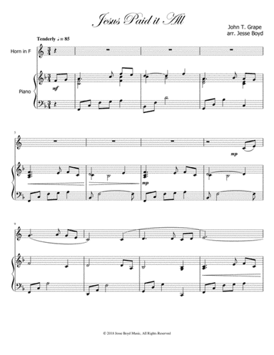 Jesus Paid it All (arr. Jesse Boyd)