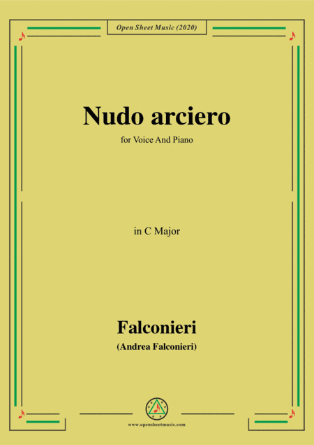 Falconieri-Nudo arciero,in C Major,for Voice and Piano (arr. MSM)