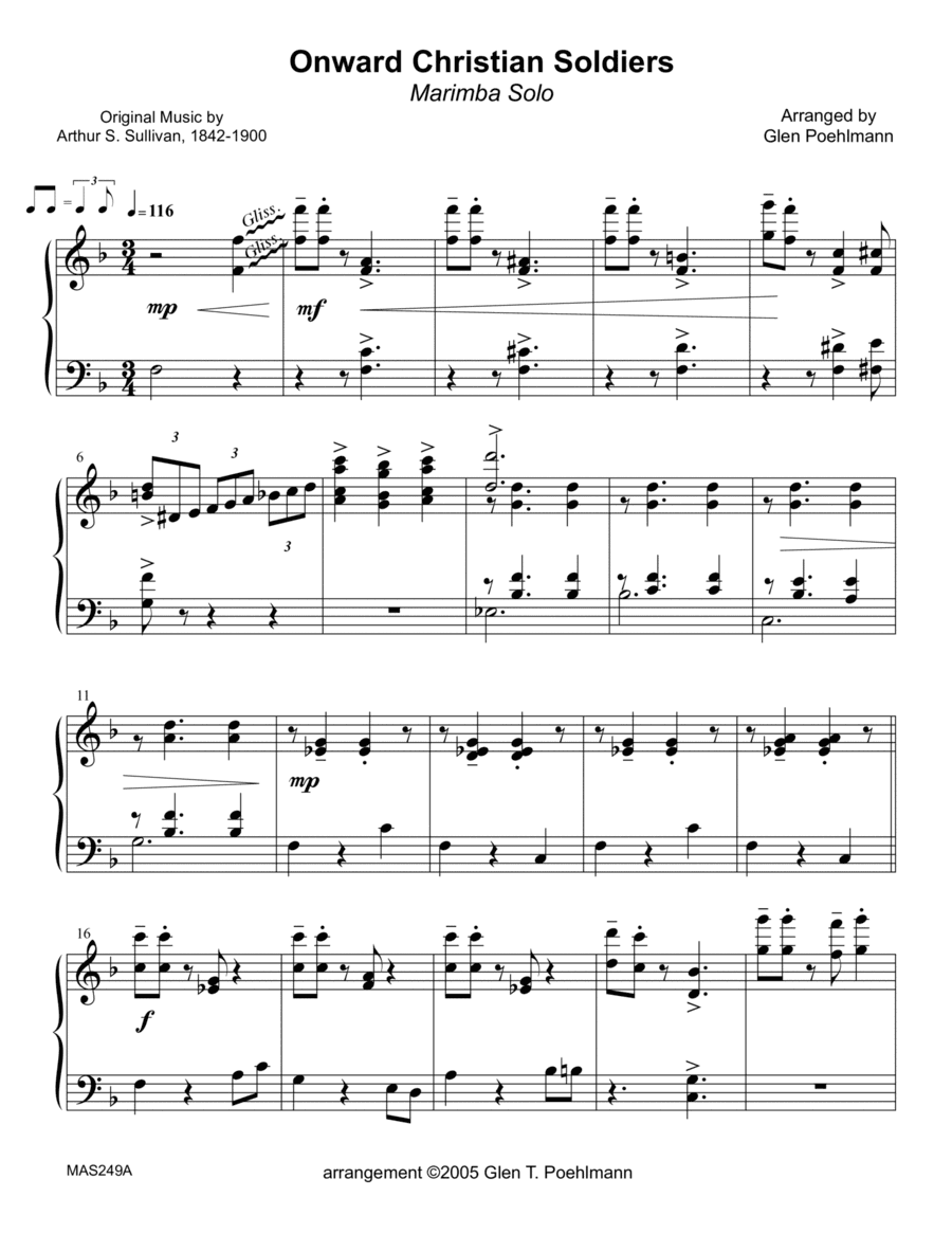 4 SACRED SOLOS FOR KEYBOARD PERCUSSION (Marimba & Vibraphone) - challenging! (arr. Glen Poehlmann)