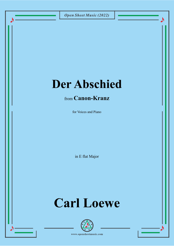 Loewe-Der Abschied,in E flat Major (arr. OSM Press)