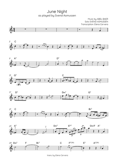 June Night (arr. Elena Cervera)