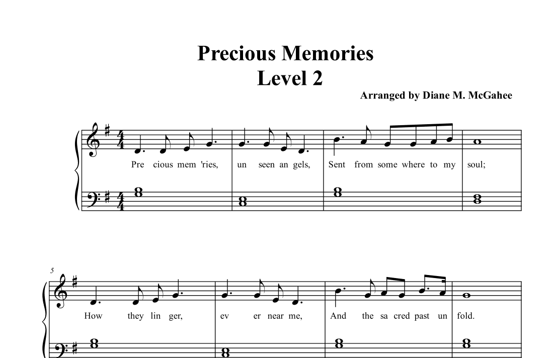 Precious Memories (arr. Arranged by Diane M. McGahee)