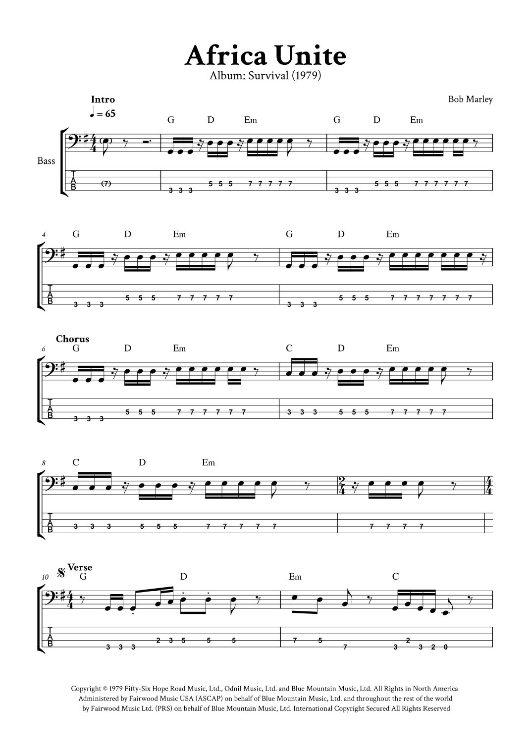 Africa Unite (arr. Yuri Noronha)