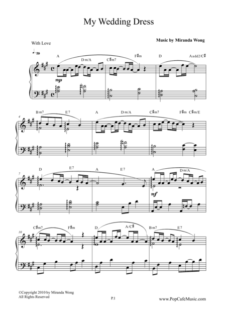 My Wedding Dress - Wedding Piano Music