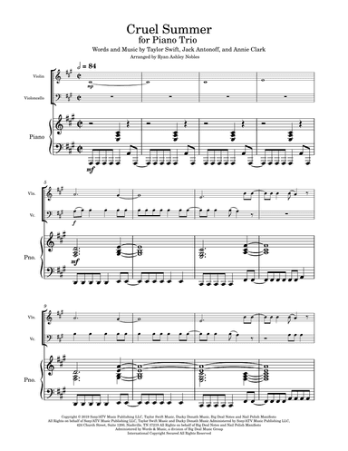 Cruel Summer (arr. Ryan Ashley Nobles)
