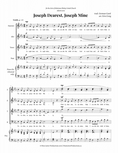Joseph Dearest, Joseph Mine (arr. Erin Craig)