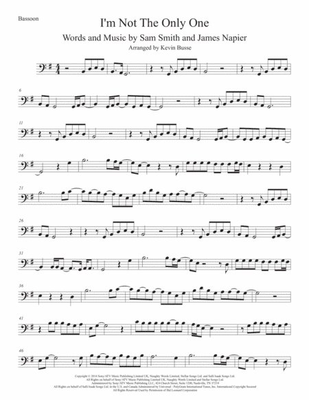I'm Not The Only One (arr. Kevin Busse)