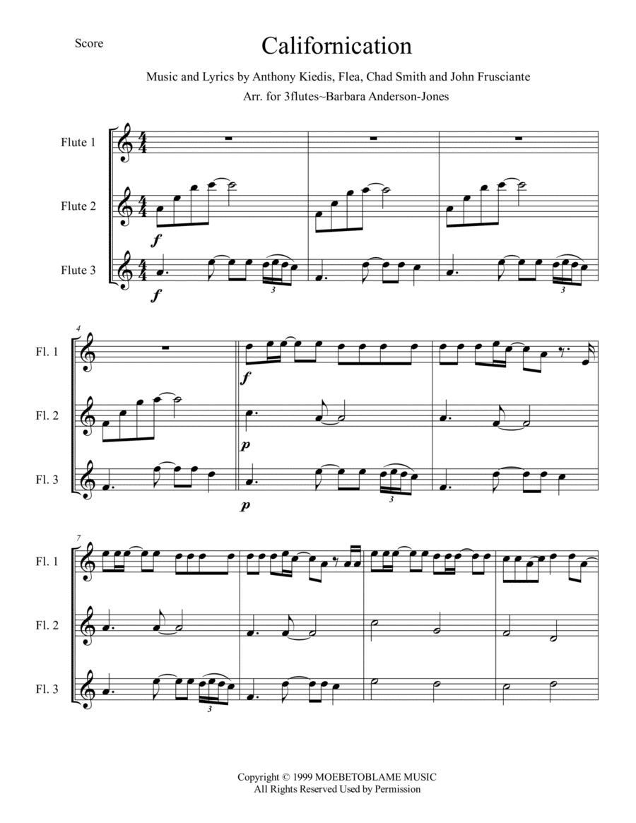 Californication (arr. Barbara Anderson-Jones)