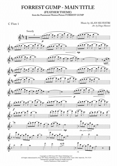 Forrest Gump - Main Title (Feather Theme)  from the Paramount Motion Picture FORREST GUMP (arr. Diego Marani)