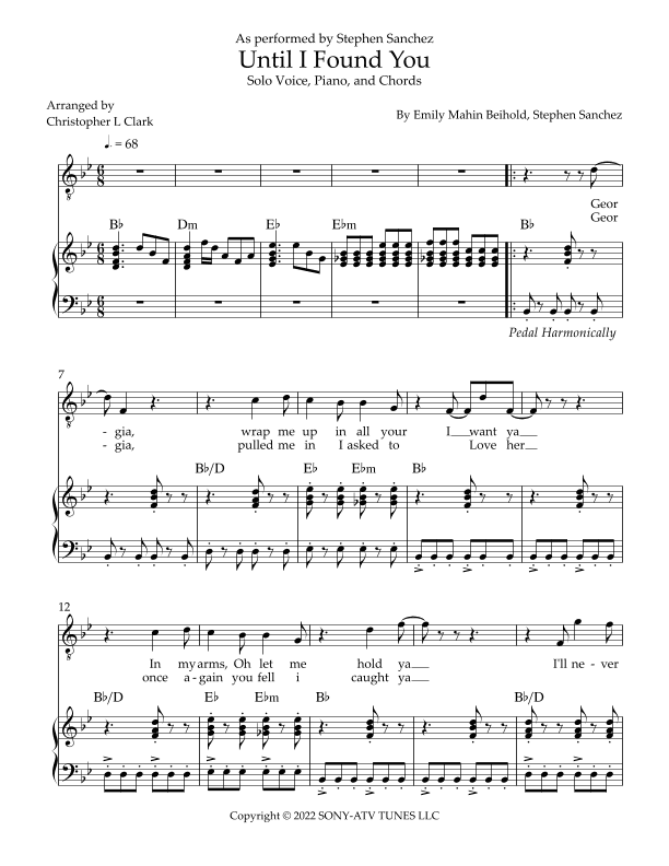 Until I Found You (arr. Christopher L Clark)