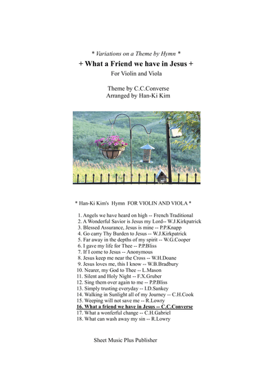 What a friend we have in Jesus (For Violin and Viola) (arr. Han-Ki Kim)