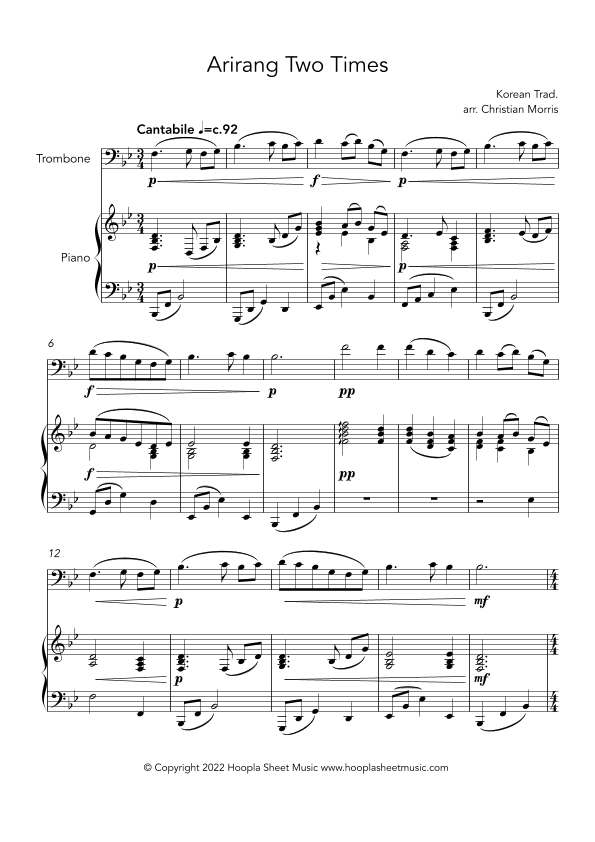 Arirang Two Times (아리랑) (arr. Christian Morris)