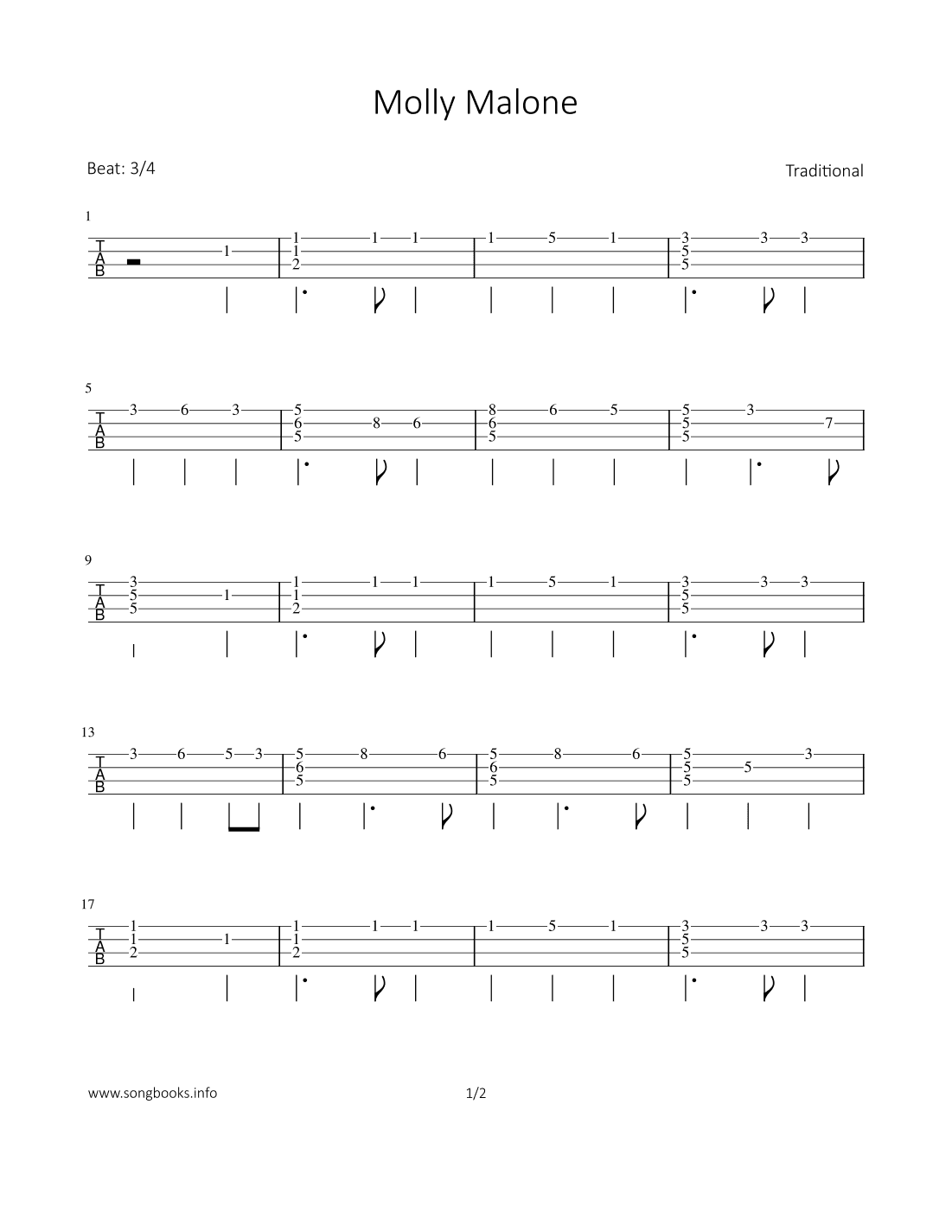 Molly Malone (arr. Bettina Schipp)
