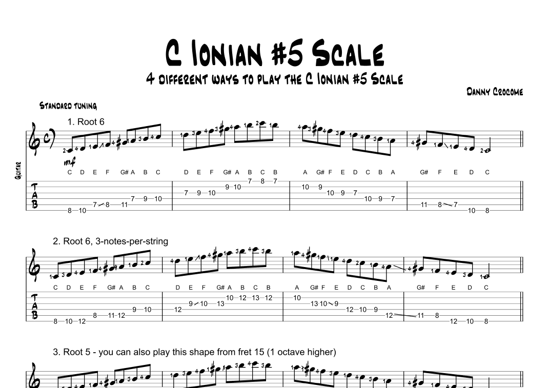 C Ionian #5 Scale (4 Ways to Play)