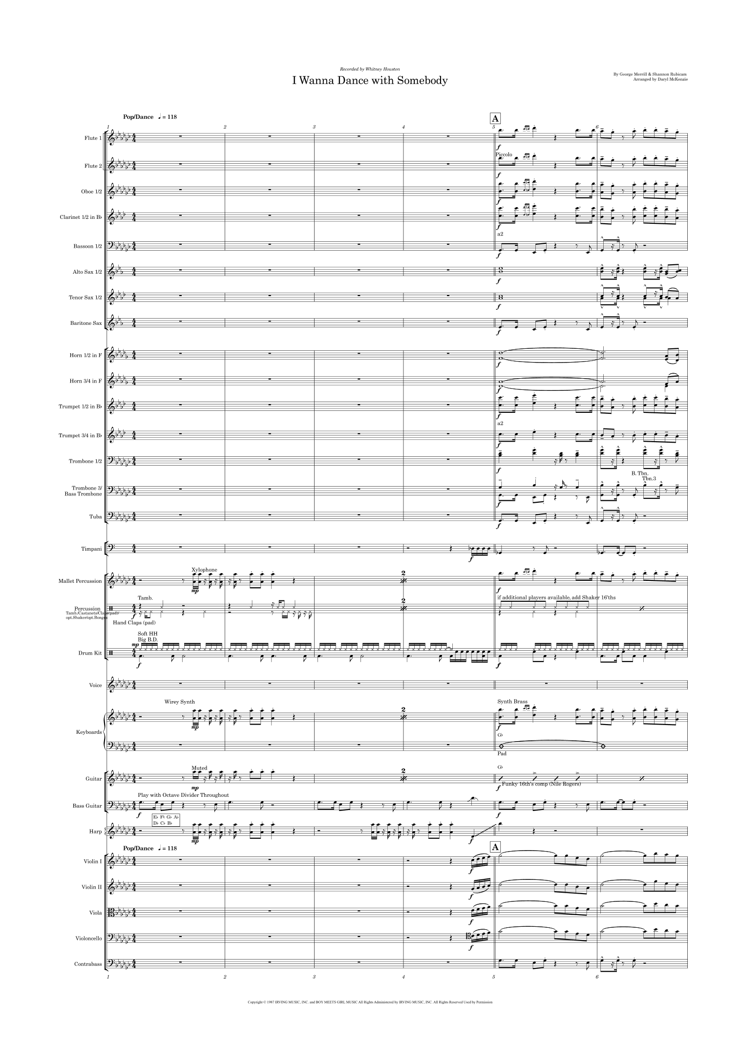 I Wanna Dance With Somebody (arr. Daryl McKenzie)