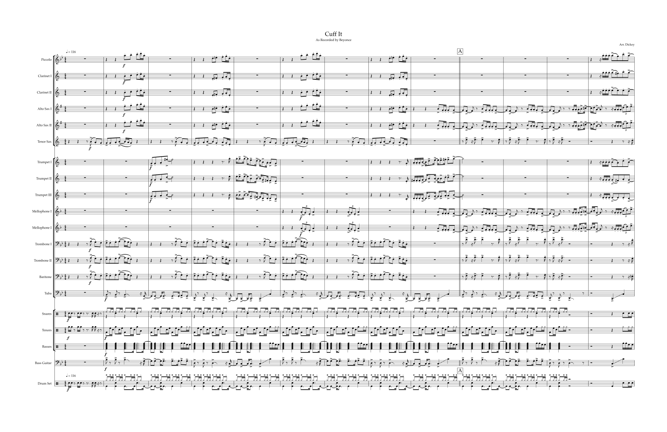 Cuff It (arr. Drew Dickey)