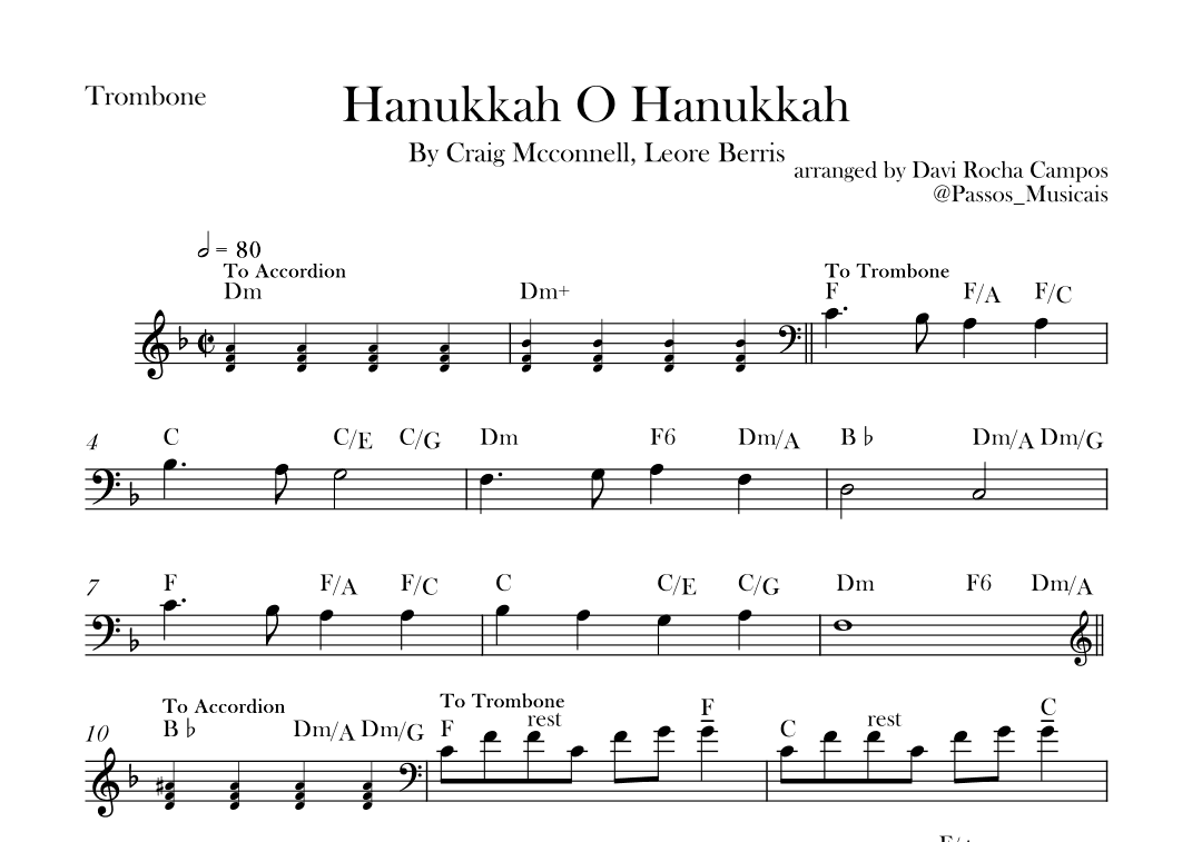 Hanukkah O Hanukkah (arr. Davi Rocha Campos)