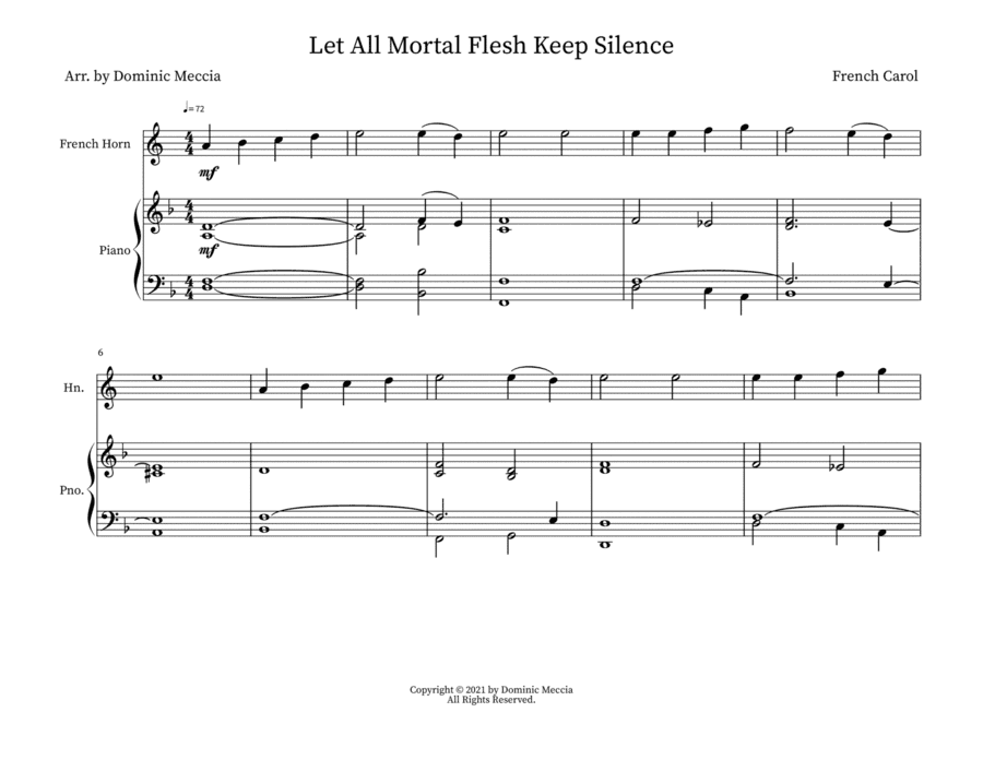 Let All Mortal Flesh Keep Silence (arr. Dominic Meccia)
