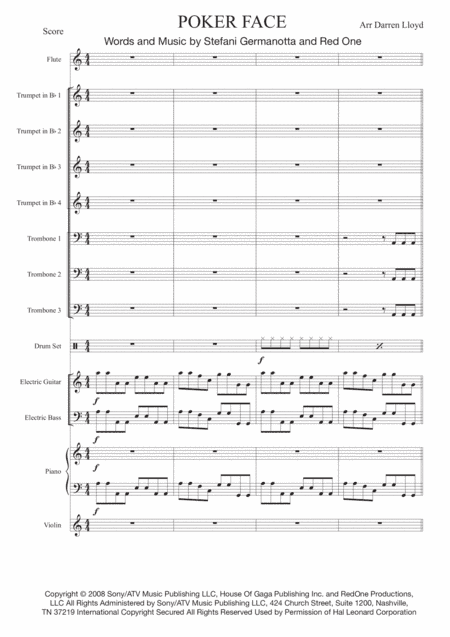 Poker Face (arr. Darren Lloyd)