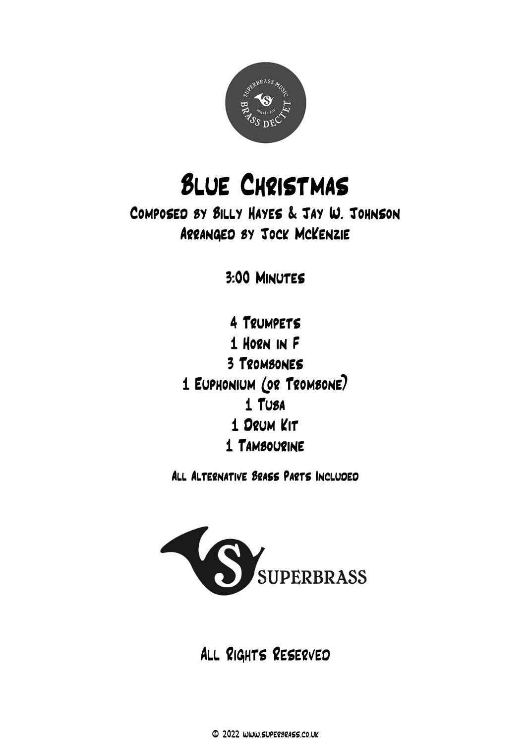 Blue Christmas (arr. Jock McKenzie)