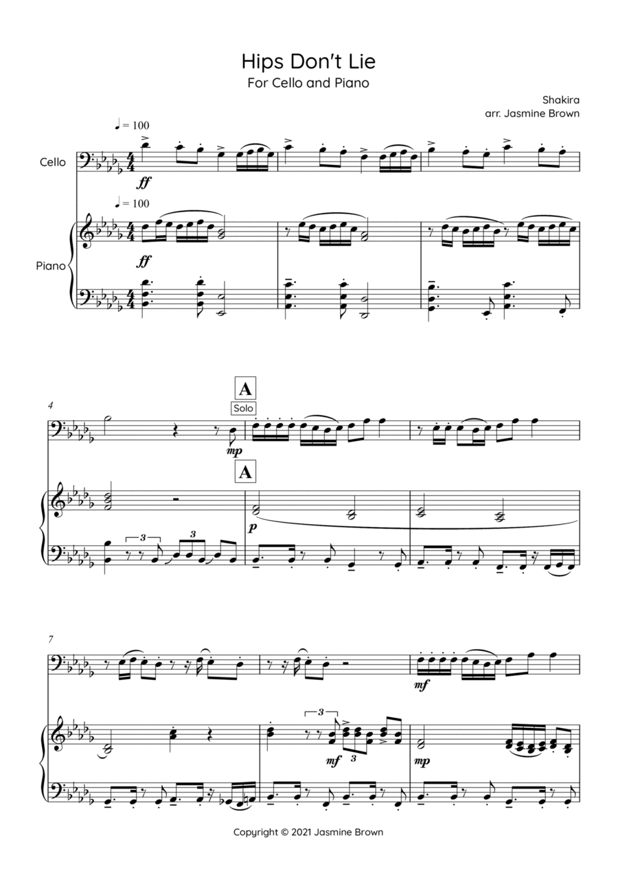 Hips Don't Lie (arr. Jasmine Brown)