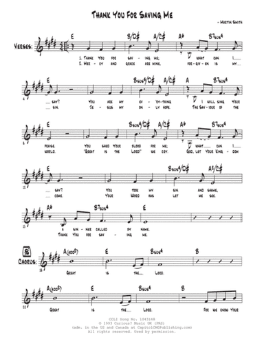 Thank You For Saving Me (arr. Travis J. Gandy)