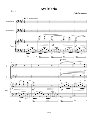 Ave Maria -- For Two Baritones