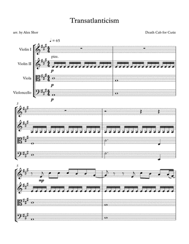 Transatlanticism (arr. Alex Shor)