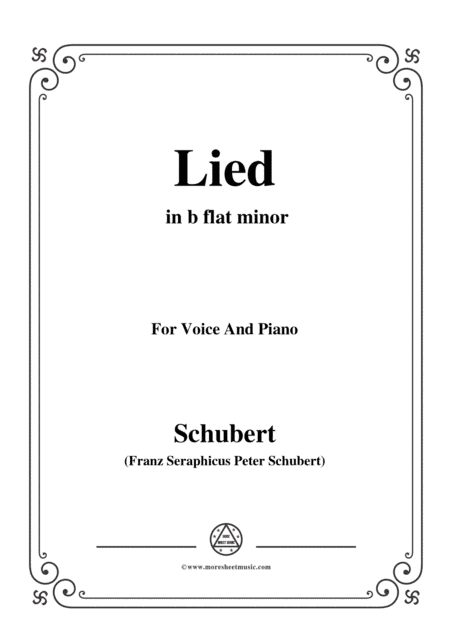 Schubert-Lied(Mutter geht durch ihre Kammern),D.373,in b flat minor,for Voice&Piano (arr. MSM)