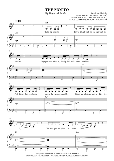 The Motto (arr. SCMusic)