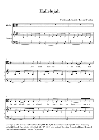 Hallelujah (arr. Ahiva Editions)