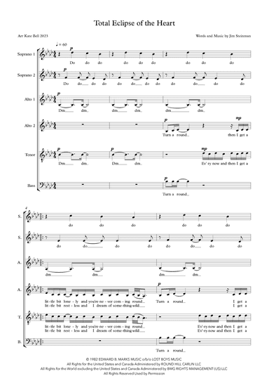 Total Eclipse Of The Heart (arr. Kate Bell)