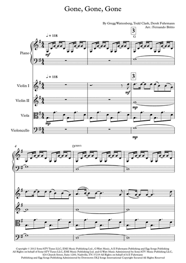 Gone, Gone, Gone (arr. Fernando Britto)