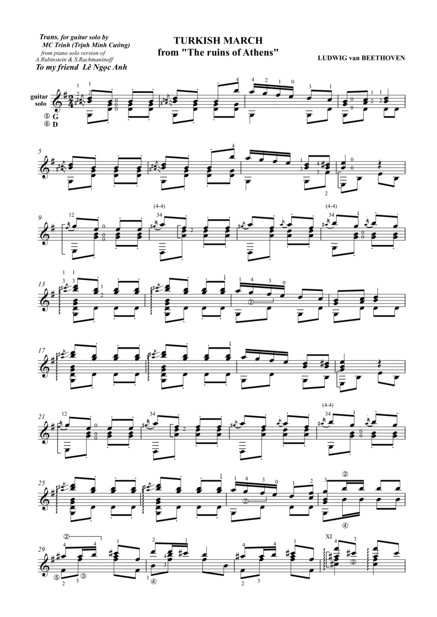 Beethoven Turkish March (arr. MC Trinh)