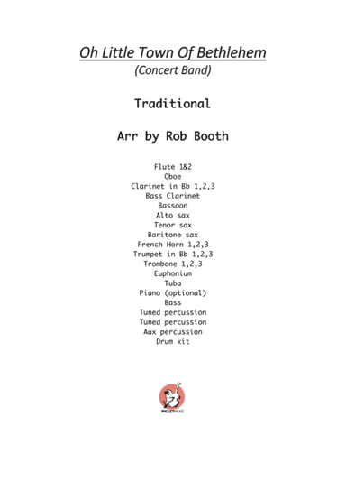 Oh Little Town Of Bethlehem (Concert Band, Wind band) (arr. Robert Booth)