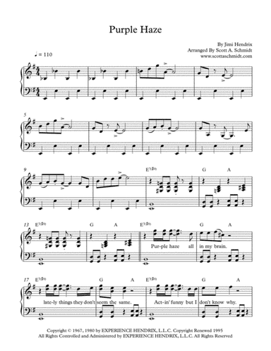 Purple Haze (arr. Scott A. Schmidt)