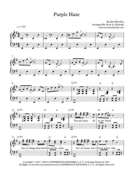 Purple Haze (arr. Scott A. Schmidt)