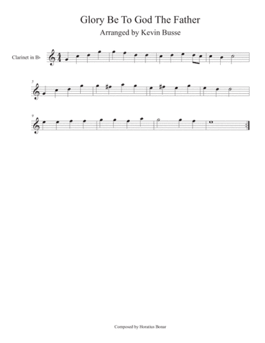 Glory Be To God The Father (Easy key of C) - Clarinet (arr. Kevin Busse)