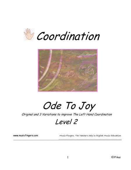 Ode To Joy. Lev. 2. Coordination (arr. Music Fingers)