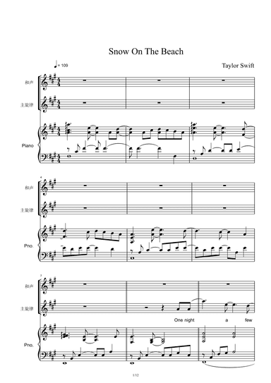 Snow On The Beach (arr. Taylor Swift)
