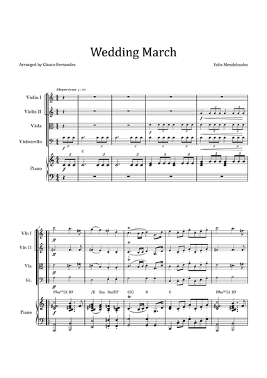 Wedding March (arr. Glauco Fernandes)