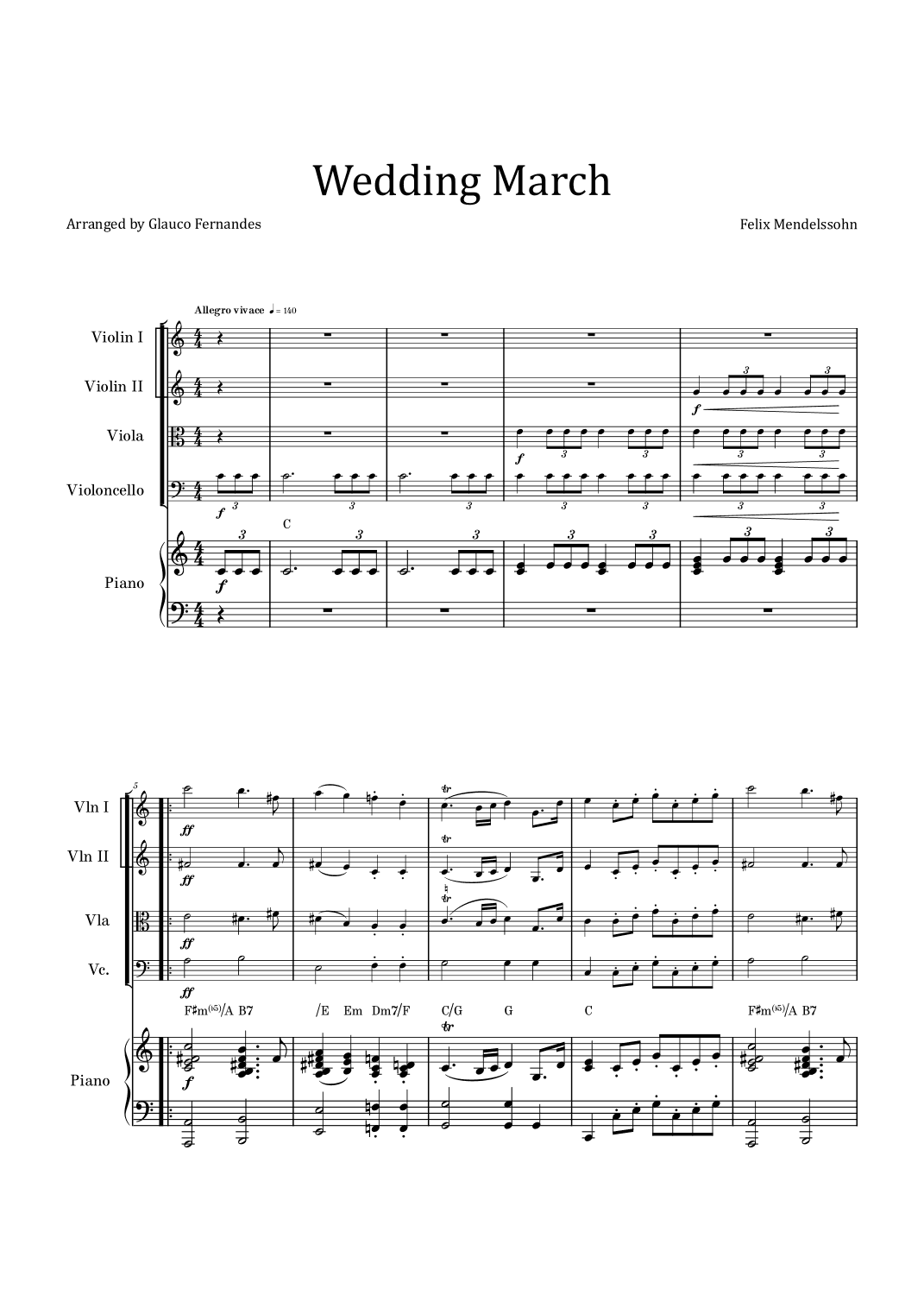 Wedding March (arr. Glauco Fernandes)