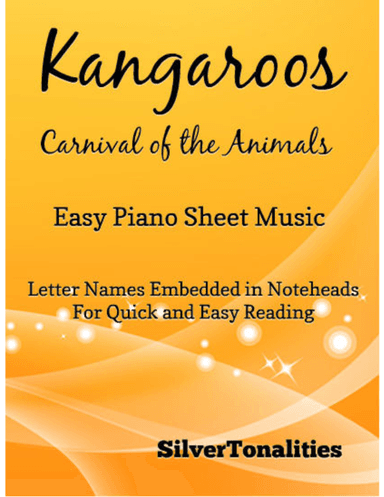 Kangaroos Carnival of the Animals Easy Piano Sheet Music (arr. SilverTonalities)