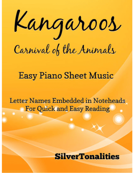 Kangaroos Carnival of the Animals Easy Piano Sheet Music (arr. SilverTonalities)