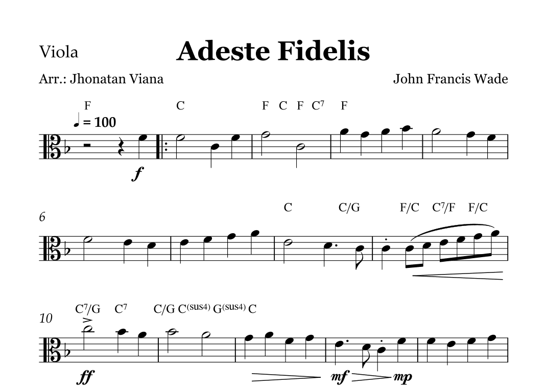 Adeste Fidelis (arr. Jhonatan Lucio Viana)