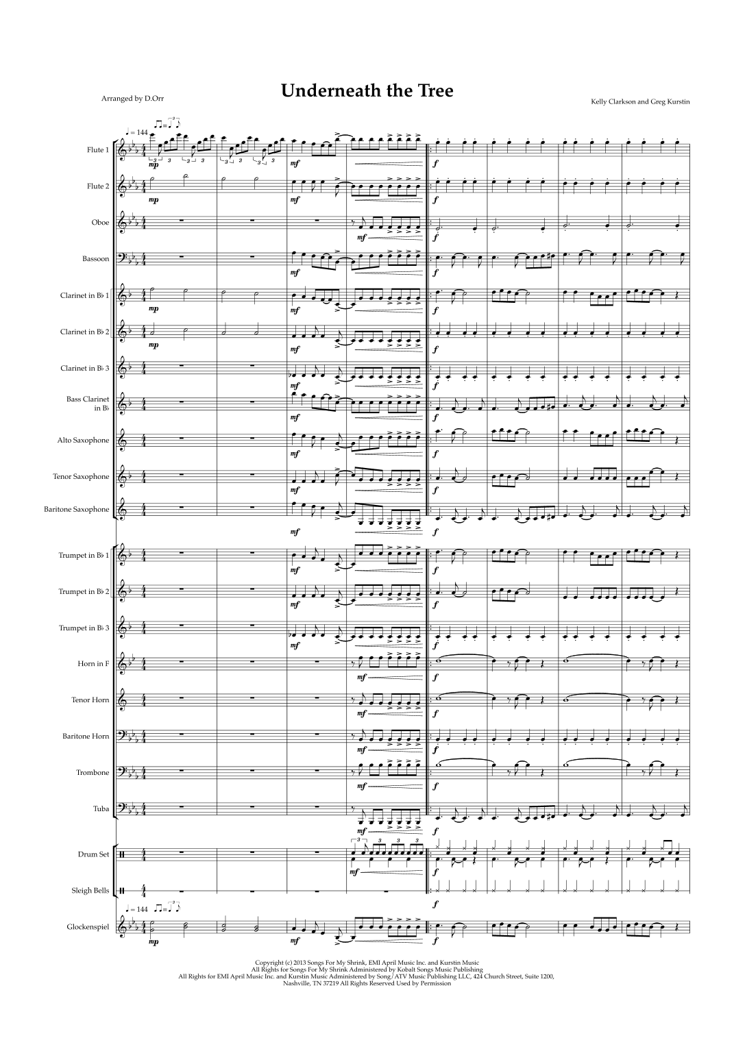 Underneath The Tree (arr. Dorothy Orr)