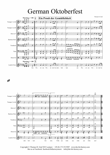 German Octoberfest - 10 Famous German Songs - Brass Quintet (arr. Thomas H. Graf)