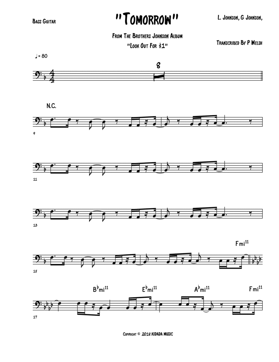 Tomorrow (arr. Accubass)