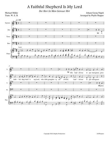 A Faithful Shepherd Is My Lord - SATB piano (arr. Phyllis Hopper)