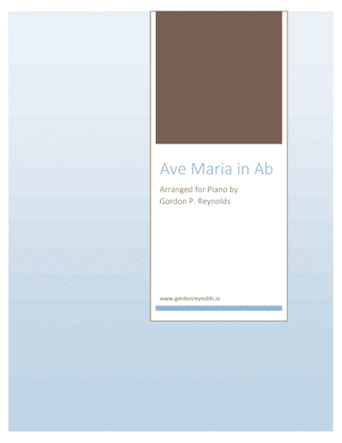 Ave Maria for Piano in Ab (arr. G.P. Reynolds)